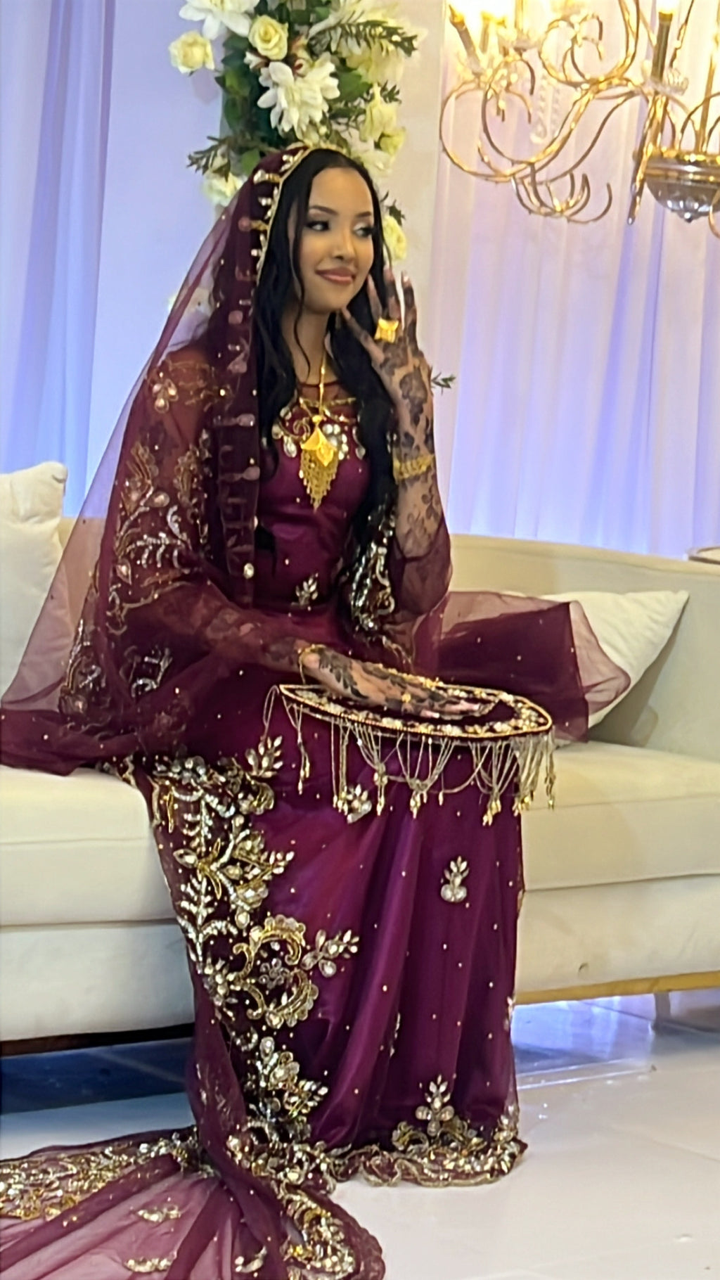 Plum bridal diraac- Rent