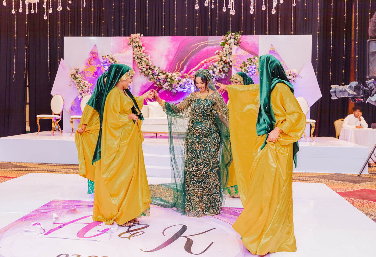 Emerald green mulki bridal diraac - Rent