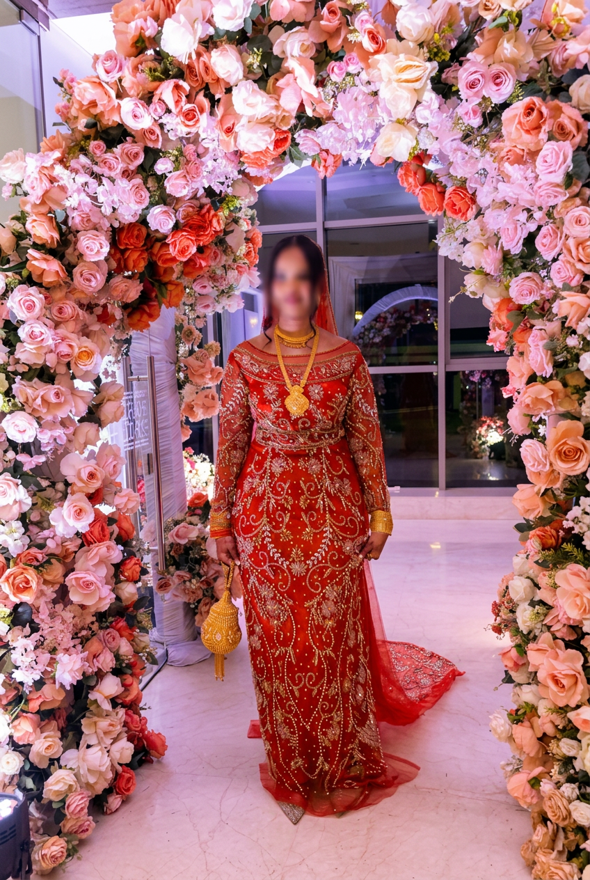 Burnt orange bridal diraac - Rent