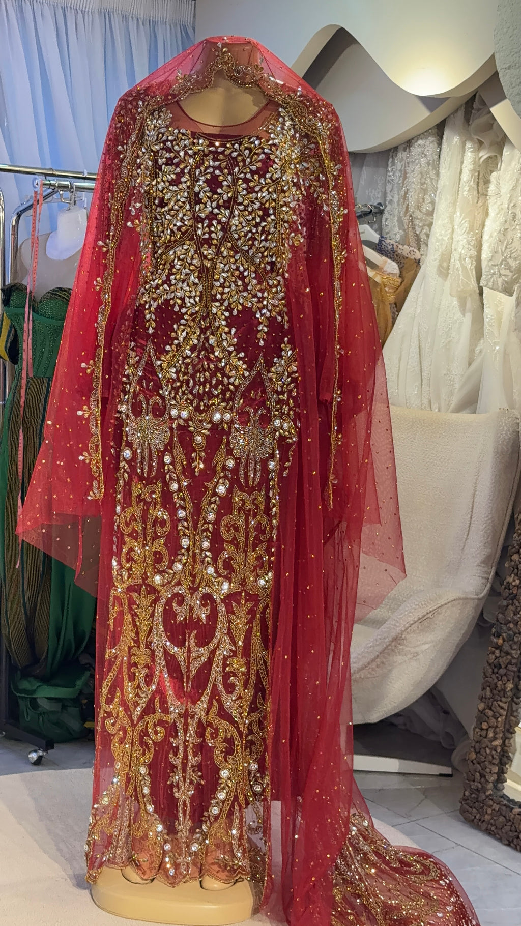 Maroon bridal dirac- Rent