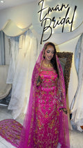 Hot pink cayni bridal diraac - Rent