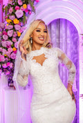 Floral bridal gown
