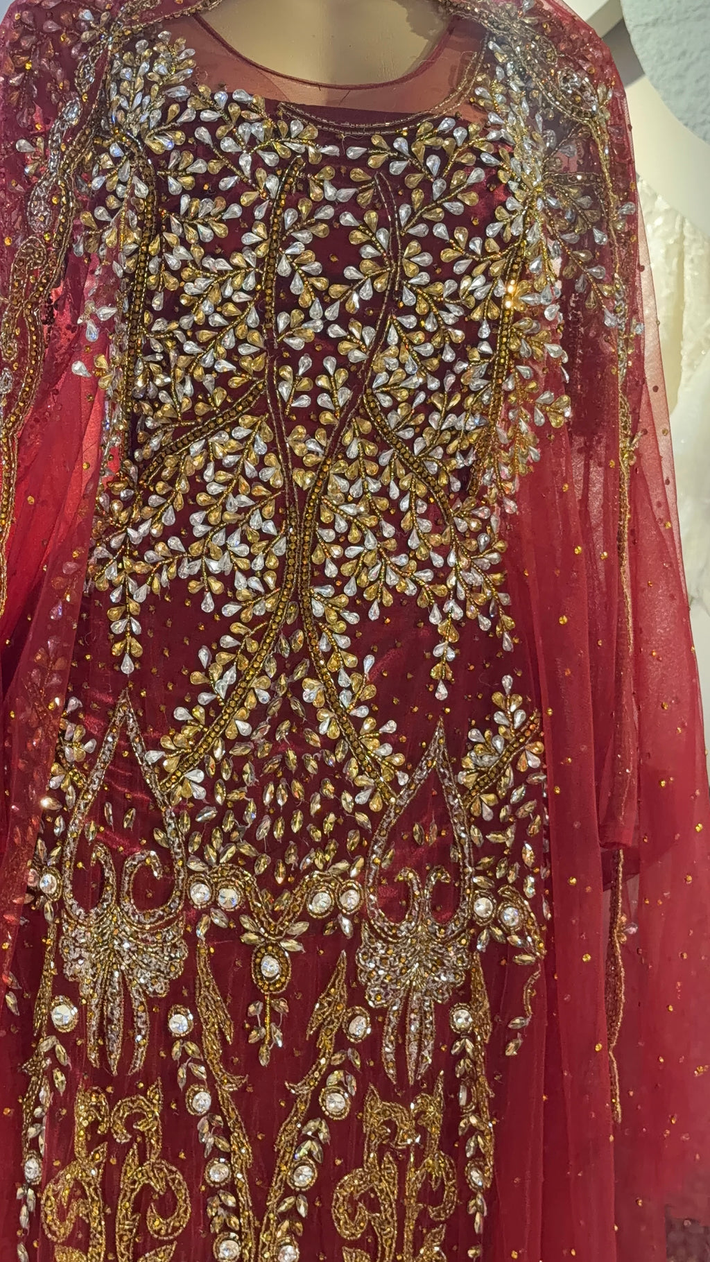 Maroon bridal dirac- Rent