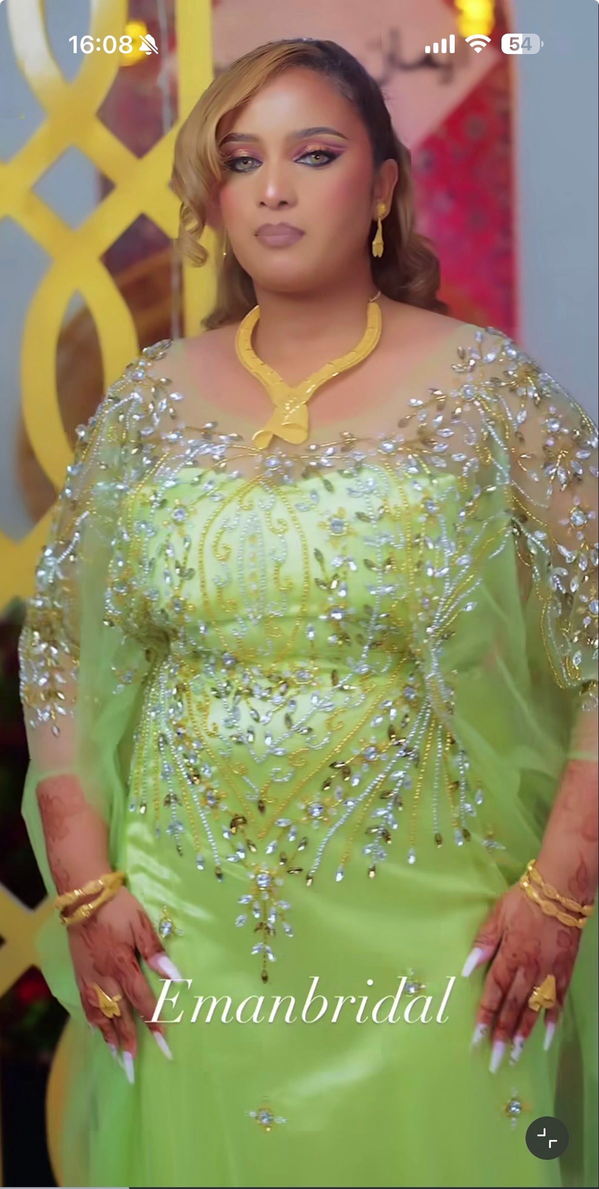 Green Xariir bridal diraac- Rent
