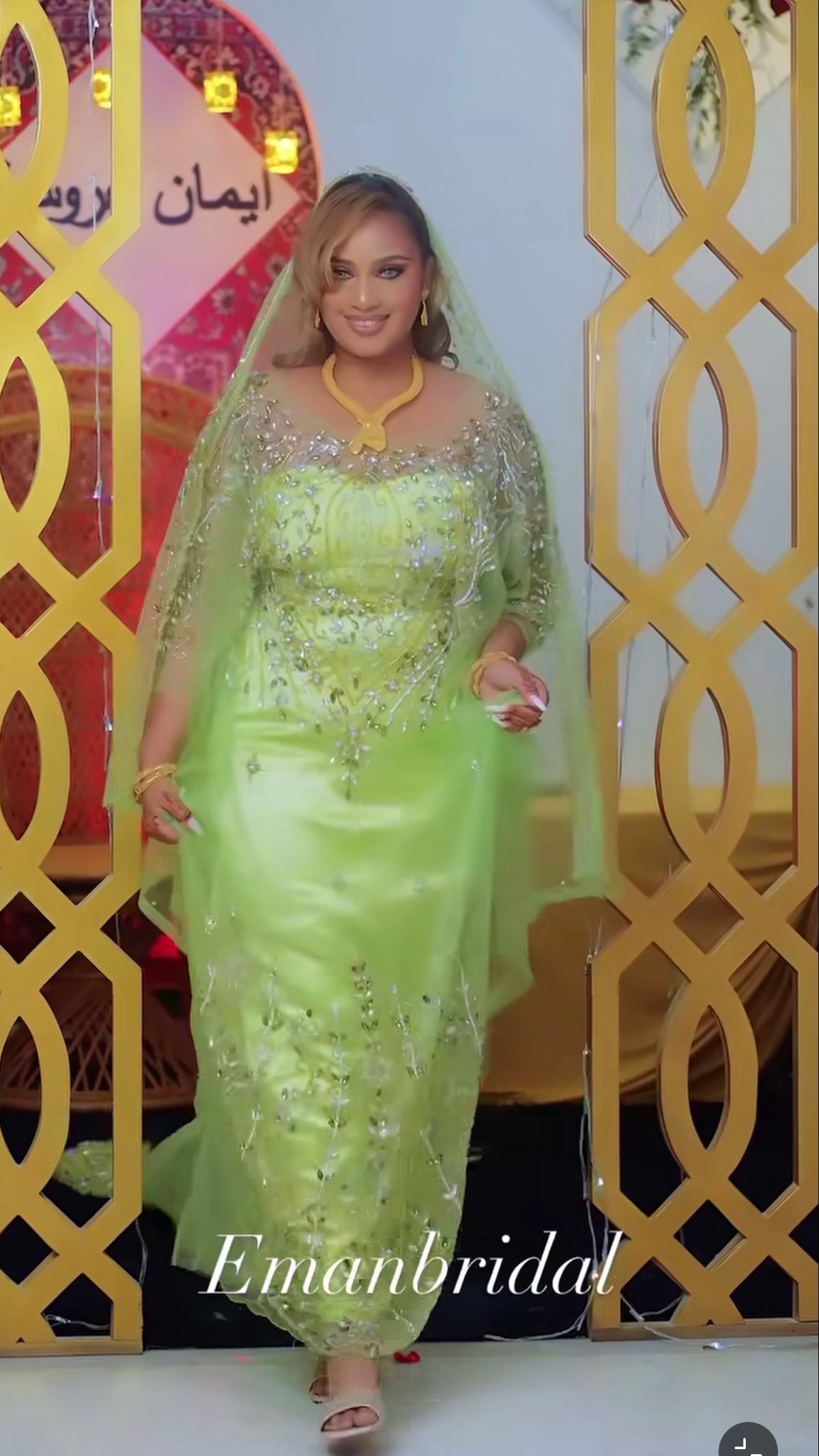 Green Xariir bridal diraac- Rent