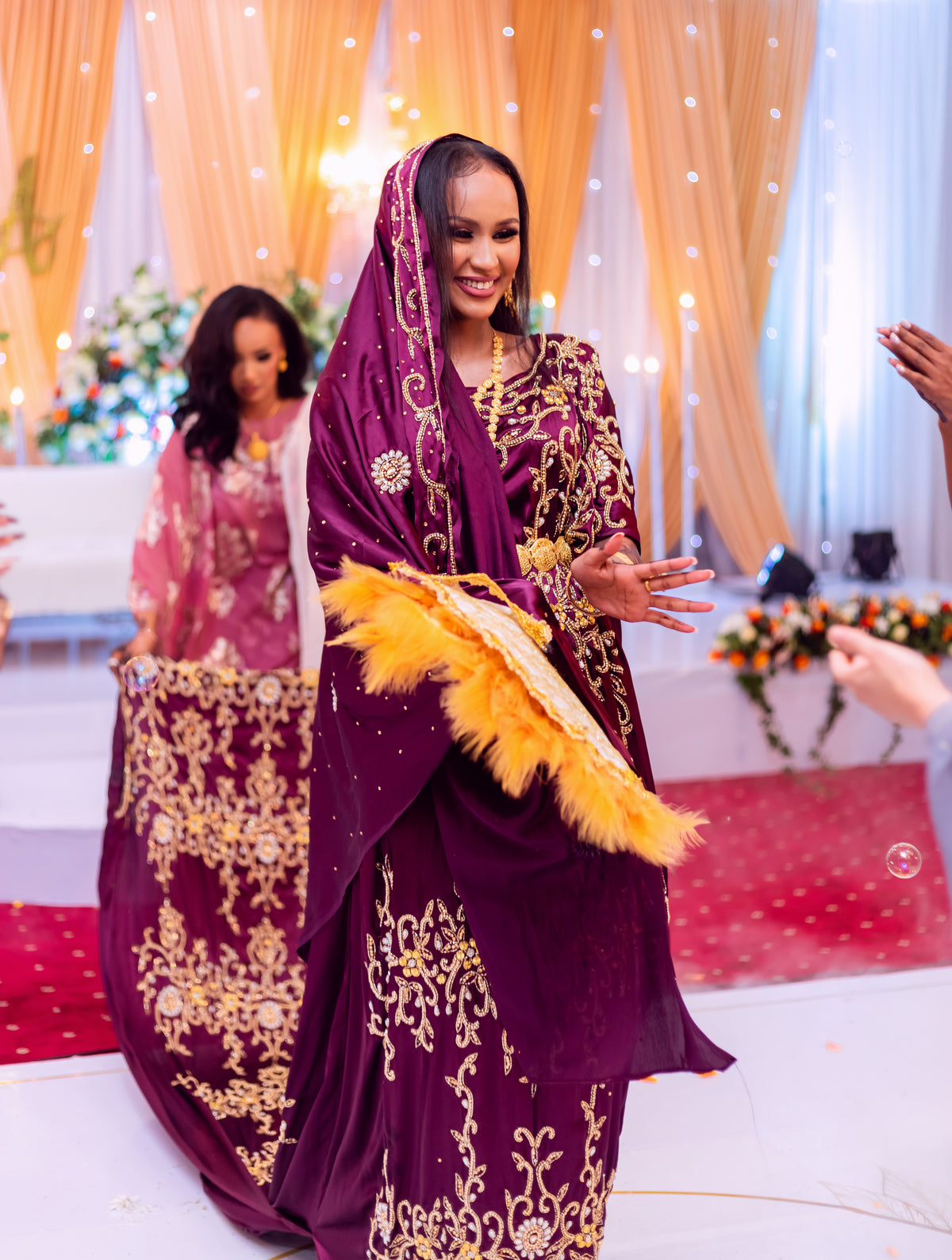 Plum boqortoyo bridal diraac- Rent