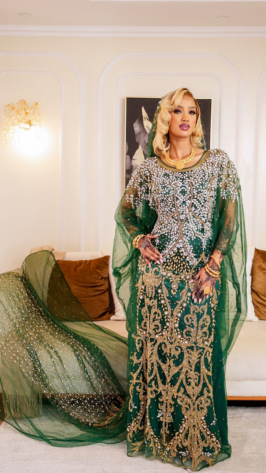 XARIIR (emerald green) lace