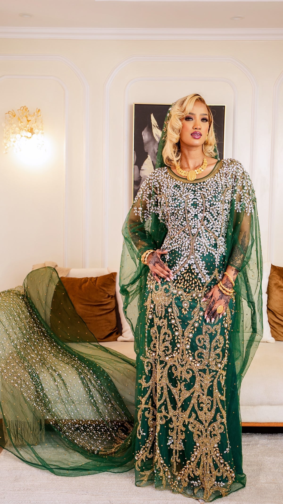 XARIIR (emerald green) lace