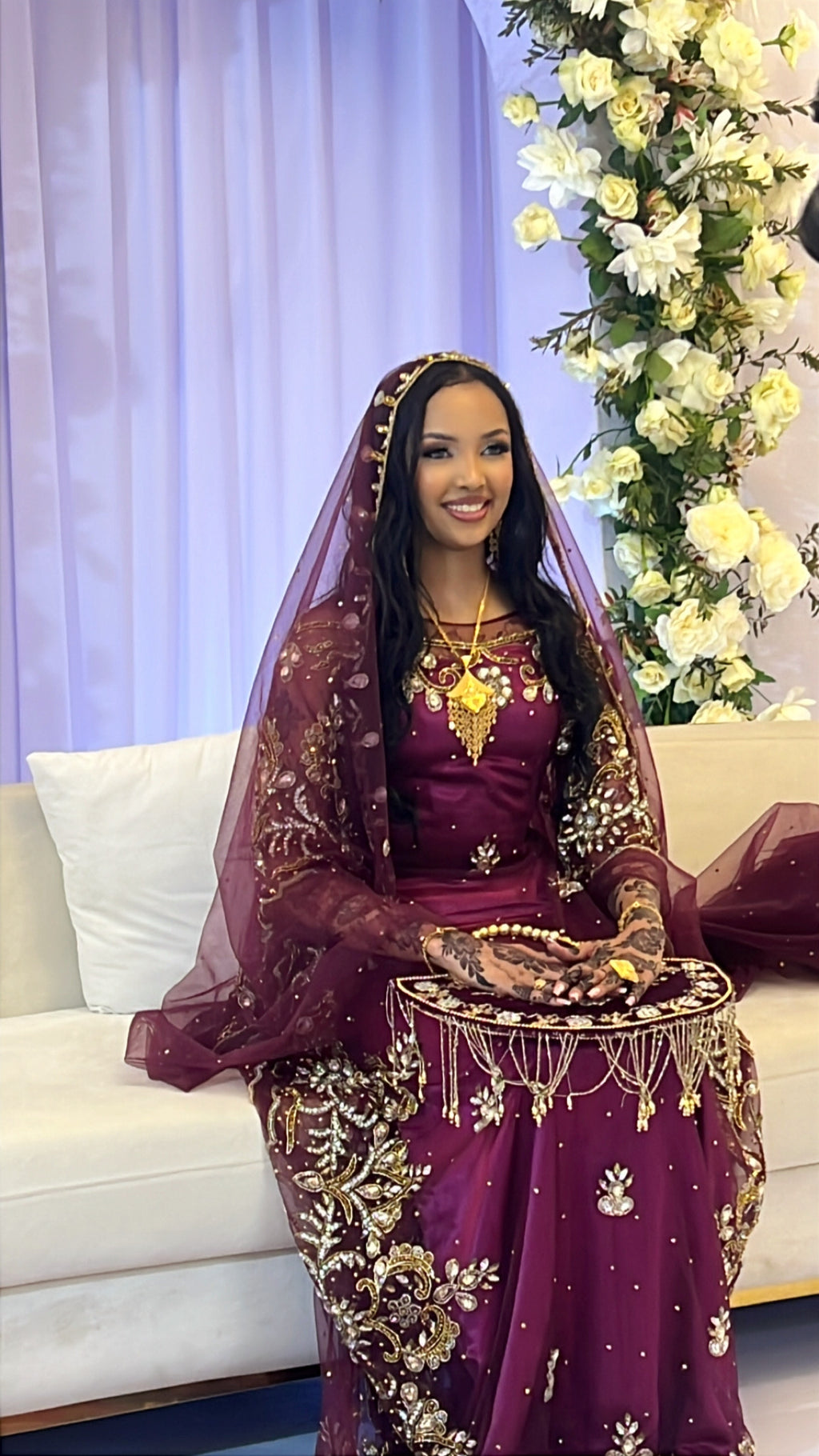 Plum bridal diraac- Rent