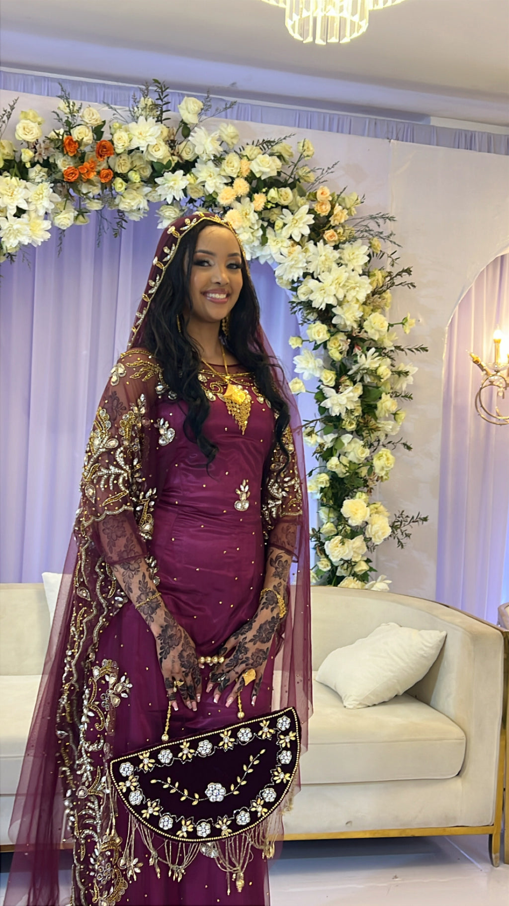 Plum bridal diraac- Rent