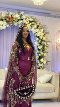 Plum bridal diraac- Rent