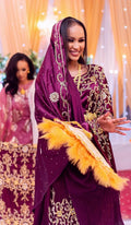 Plum boqortoyo bridal diraac- Rent