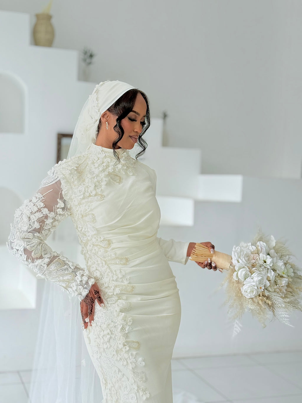 Floral nikkah dress
