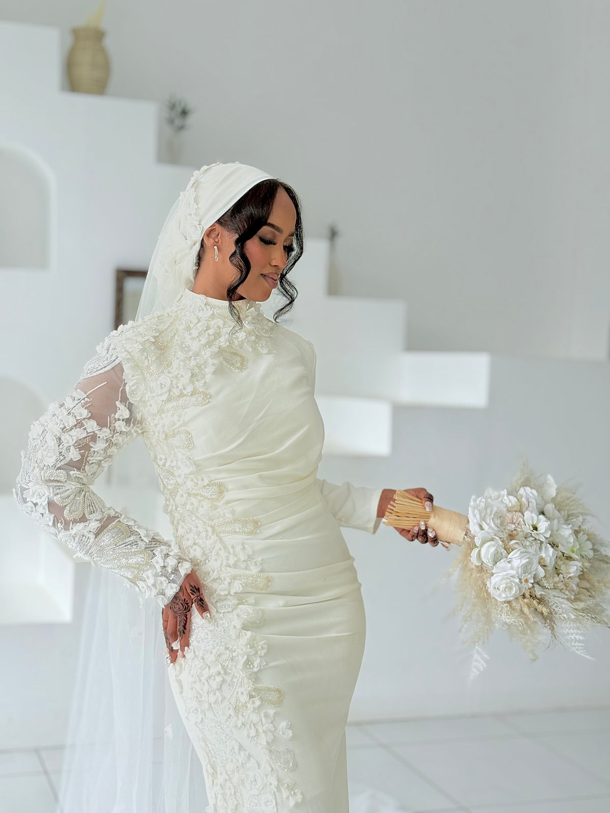 Floral nikkah dress