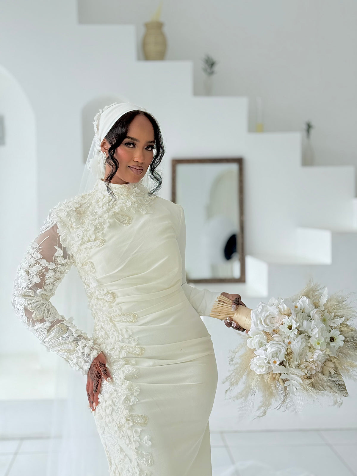 Floral nikkah dress