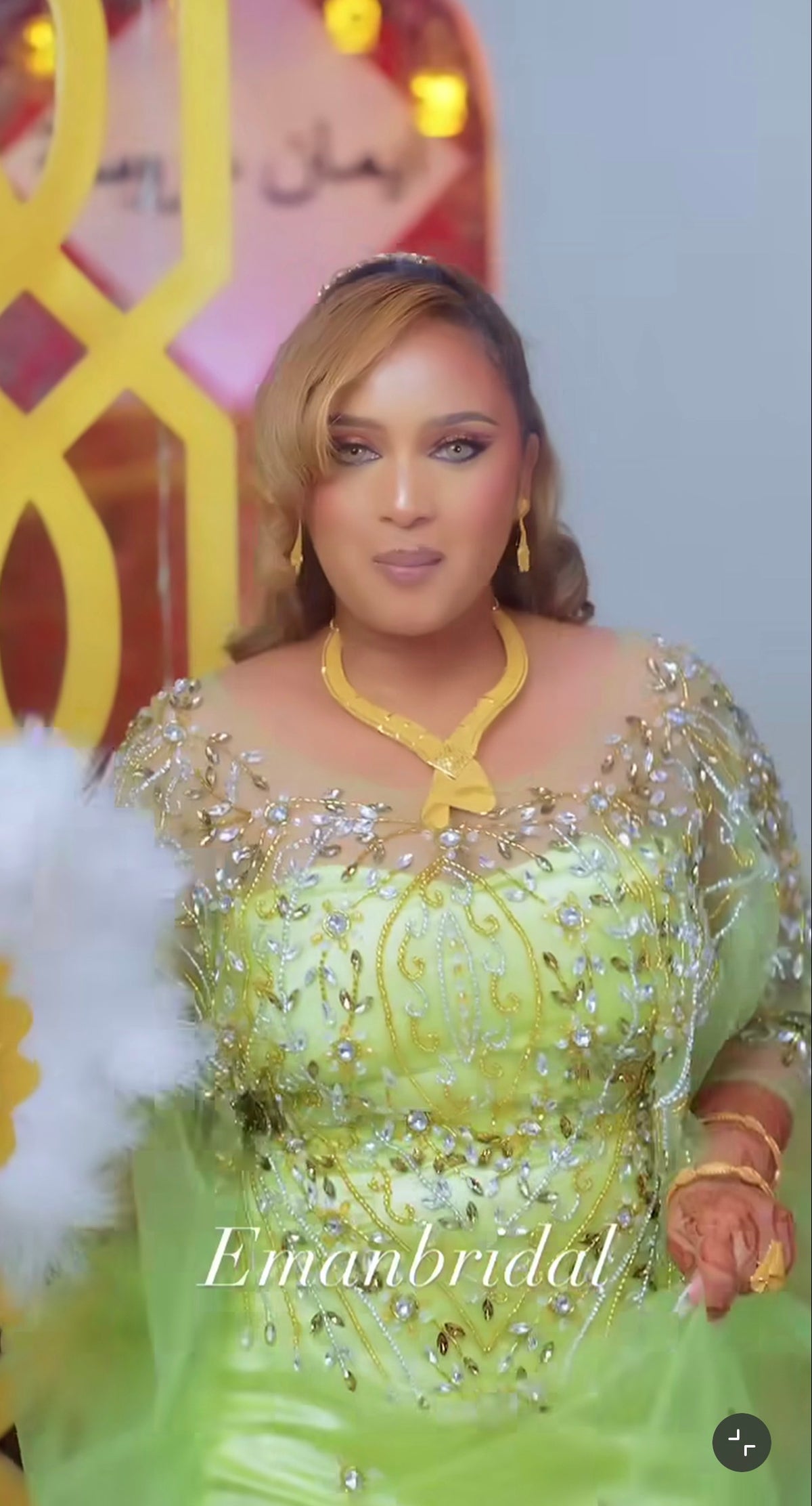Green Xariir bridal diraac- Rent