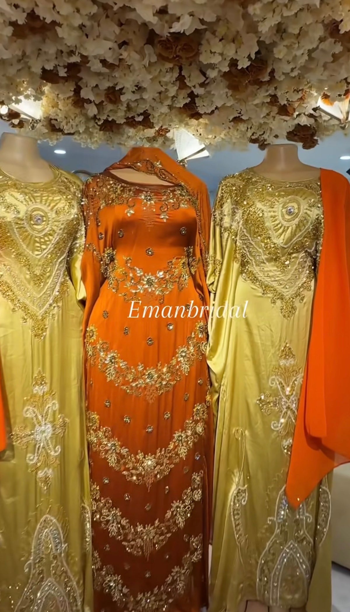 Burnt orange bridal diraac- Rent