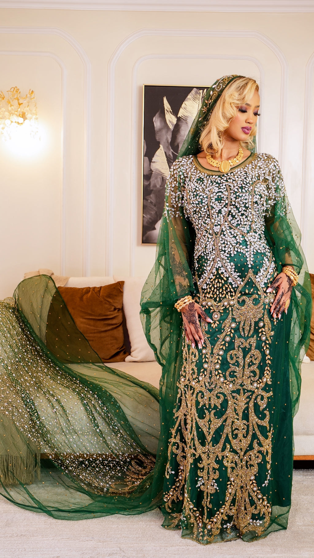 XARIIR (emerald green) lace