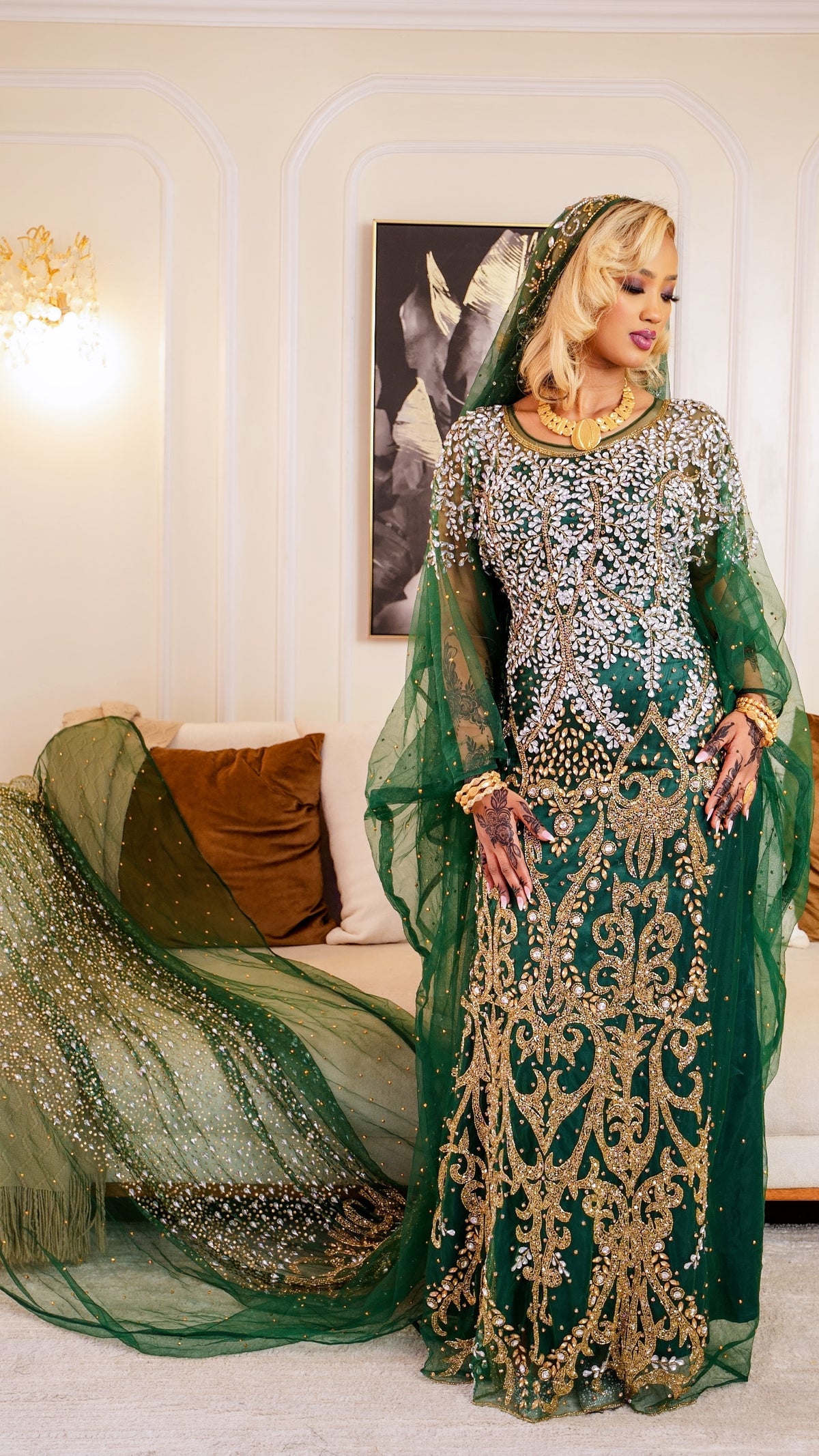 XARIIR (emerald green) lace