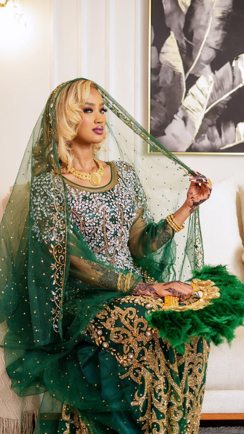 XARIIR (emerald green) lace