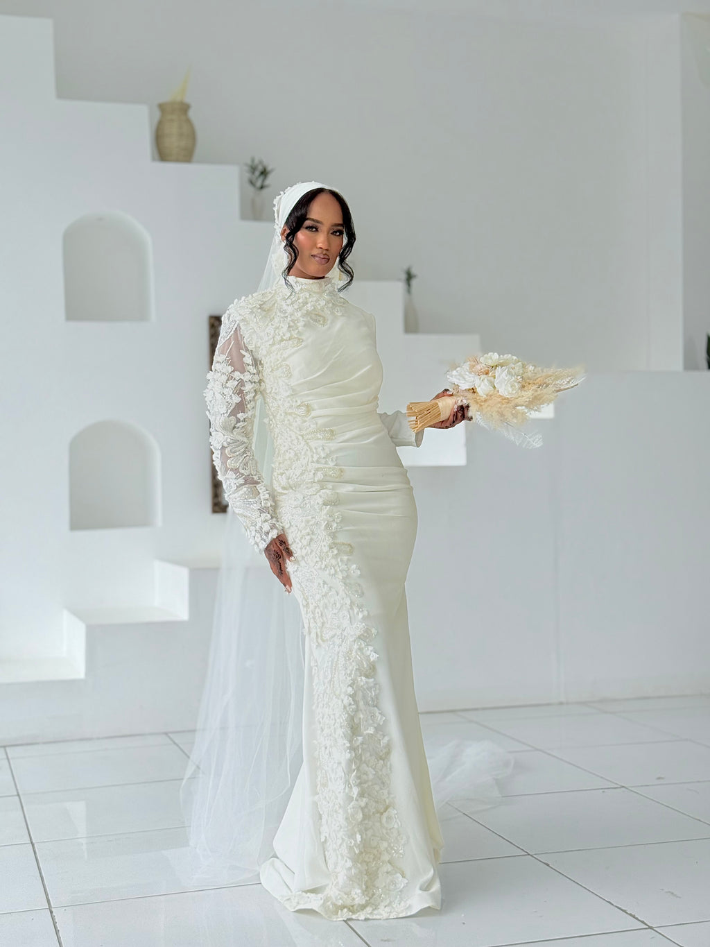 Floral nikkah dress