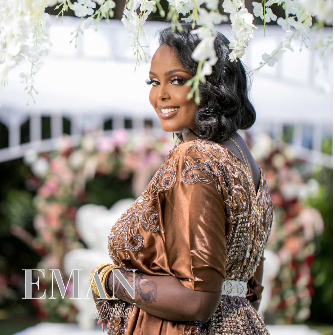 Brown satin asal bridal diraac - Rent