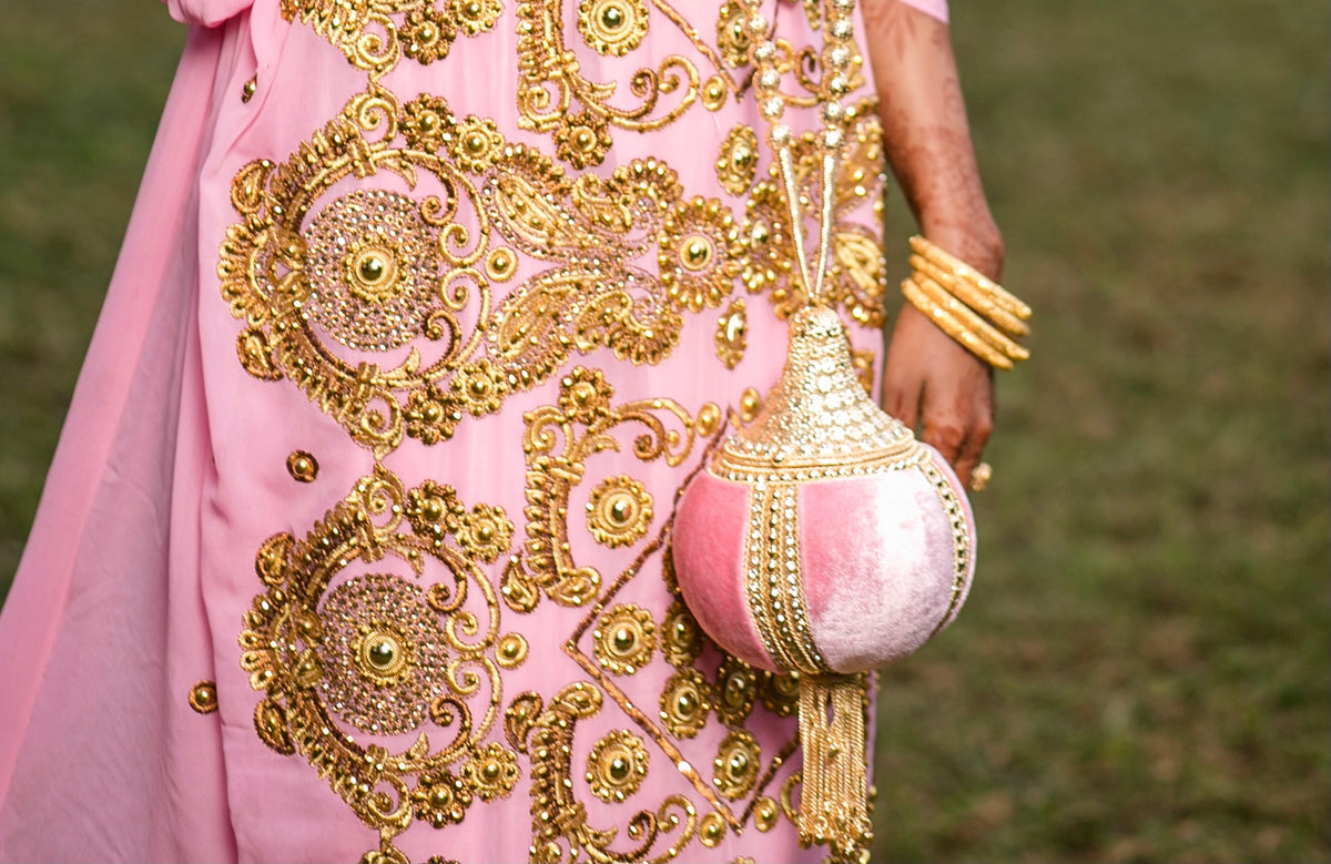 Velvet bridal bag