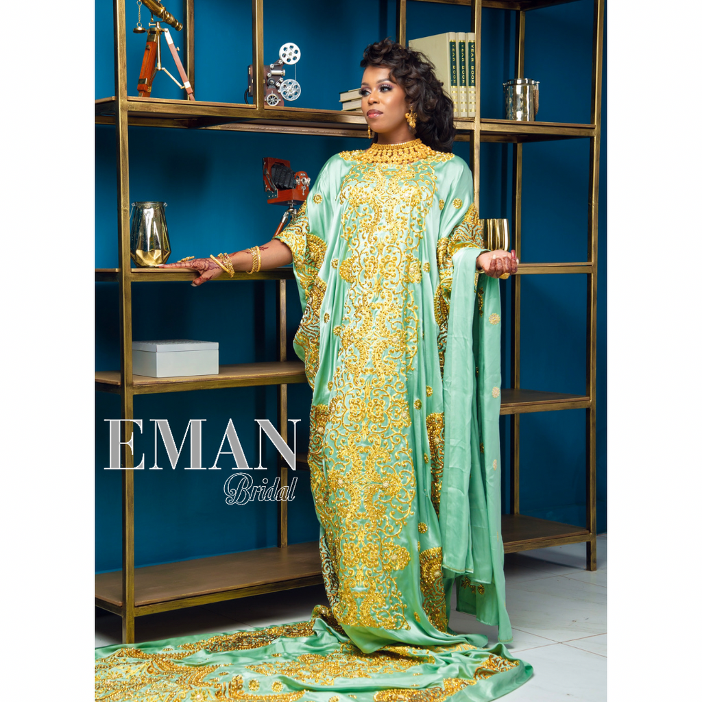 Mint satin ugub bridal diraac - Rent